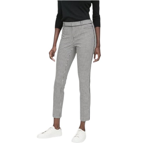 Banana Republic Pants - NWT Banana Republic Sloan Black White Houndstooth Womens Ankle Pants Sz 14P